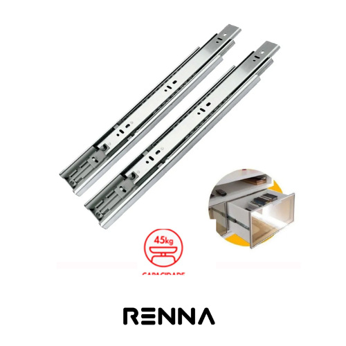 CORREDICA TELESCOPICA RENNA SOFT CLOSING (COM AMORTECEDOR)